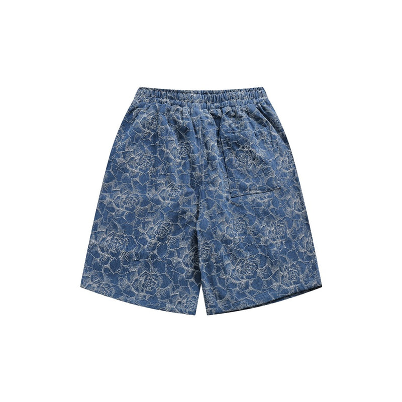 Unisex Shorts Distressed Baggy Denim Shorts