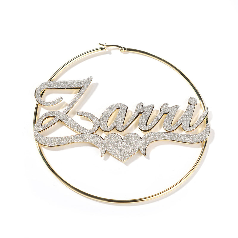 Earrings Ring Letter Earrings Alphabet Pieces Word Up