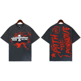 HS Shorts Distressed Casual Short Sleeve