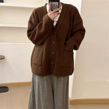 Women Knitted Cardigan Simple Casual Loose