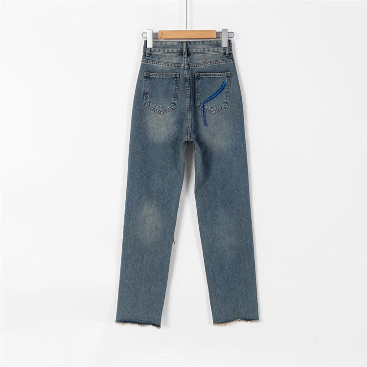 Women Jeans Loose Hole Hot Girls