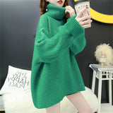 Women Pullover Sweater Vintage Loose Thick Knitwear