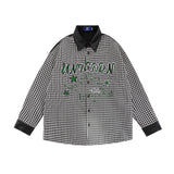 Men Long Sleeved T Shirt Contrast Color Stitching Long-Sleeved Shirt Men's Lapel Shirt Coat Spring and Autumn