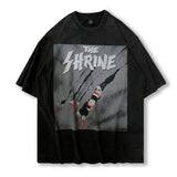 Men T-Shirt Creative Portrait Printing Loose