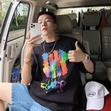 Men's T Shirt Summer Graffiti Printing All-Matching