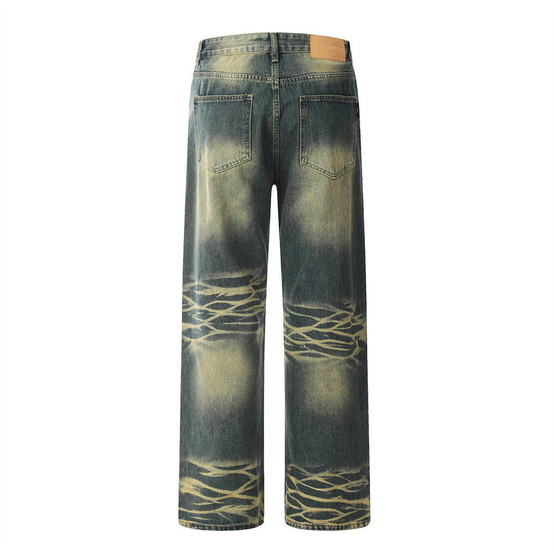 Men Jeans Old Punk Loose