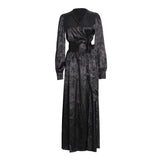 Bohemian Dress Fashion V-neck Design Tied Dress