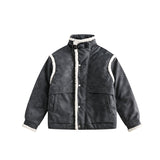 Unisex Coat Warm and Loose PU Leather Jacket