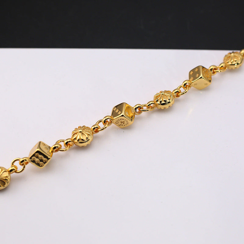 Chrome Heart Bracelet Cross Dice