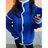 Women Knitted Cardigan Fashion Loose Sweater