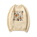 Vintage Halloween Sweatshirt Women Long Sleeve Crewneck Sweatshirt