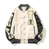 Kapital Jack Hitian Hehong Leather Sleeve Stitching Towel Embroidered Bone Baseball Uniform Jacket Coat