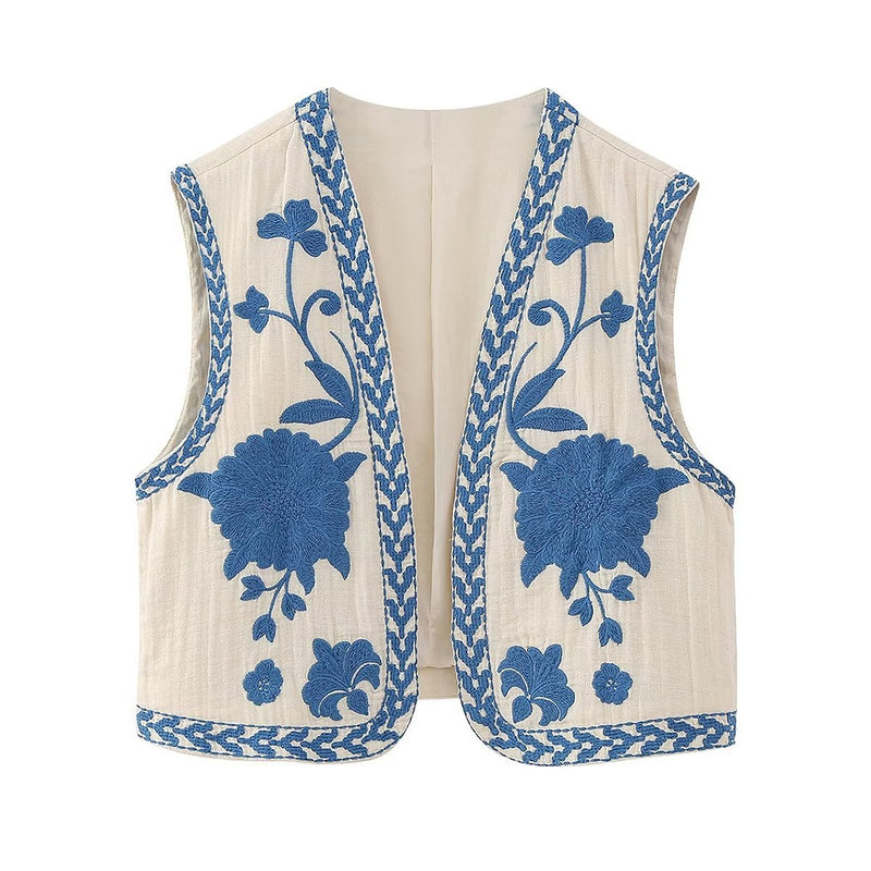 Women Vest Casual Vest Embroidery