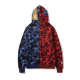 Aape Hoodie Camouflage Stitching Thin Men's and Women's Casual Hooded Loose