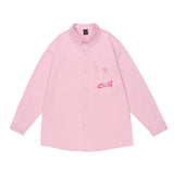 Men Long Sleeve T Shirt Men's Spring and Autumn Loose Lapels Shirt Loose Thin Coat