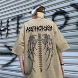 Men T Shirt Heavy Summer Loose plus Size Retro Distressed