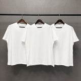 Fog Fear of God Essentials T Shirt Double Line Short Sleeve Solid Color Small Icon Bottoming Shirt Couple T-shirt Men's Three Pieces in One Pack