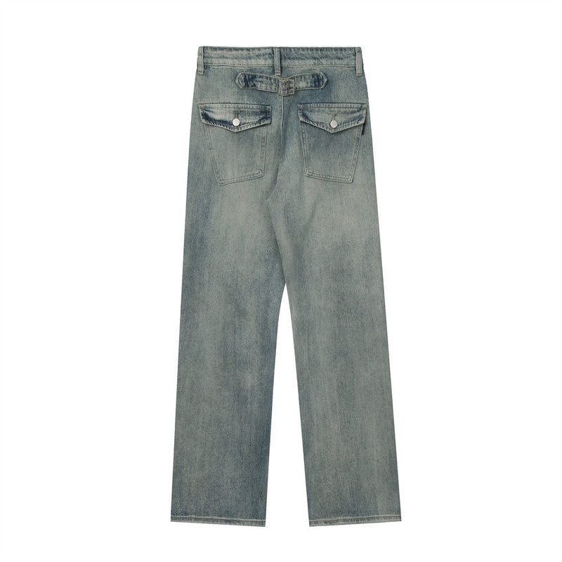 Men Jeans Retro Loose Casual Old
