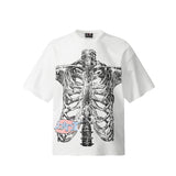 Unisex T-Shirts Saint Michael Bone Pattern Casual T-Shirts