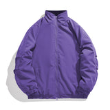 Unisex Coat Stand Collar Coat Loose Cotton Coat Lightweight