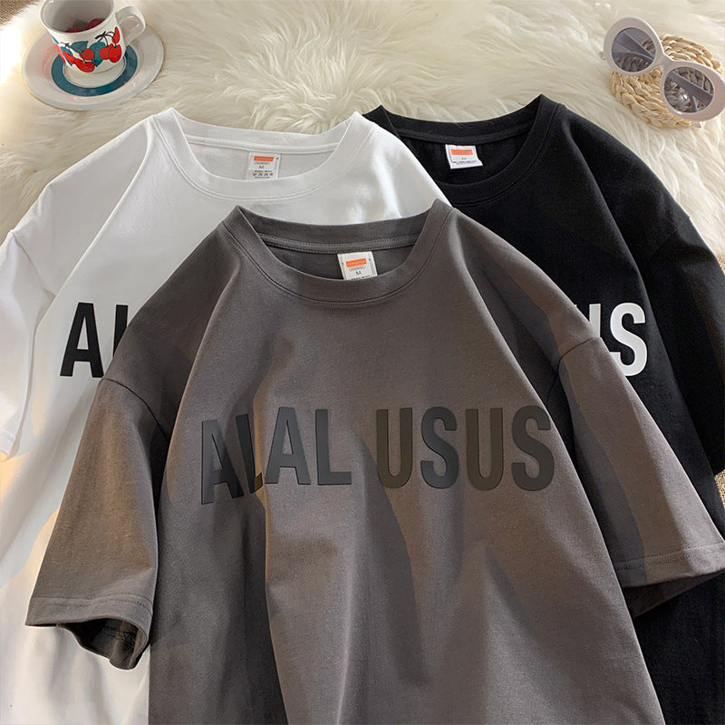 Men T Shirt Summer Loose Cotton