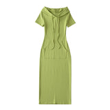 Women Dresses Slim Fit Hip-Wrapped Mid-Length Dress