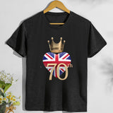 Inspired by Queen's Platinum Jubilee 2022 Elizabeth 70 Years T-shirt T-shirt Short Sleeve Loose