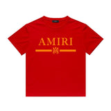 Amiri T Shirt Printed Casual Hip Hop round Neck Short Sleeve T-shirt