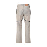 Men Jeans Zipper Decorations Retro Casual