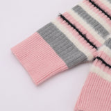 Men Sweater Mixed Color Stripe Jacquard Knitted Sweater