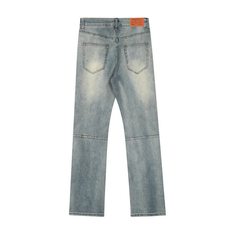 Men Jeans Retro Worn Loose All-Matching