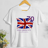 Inspired by Queen's Platinum Jubilee 2022 Elizabeth 70 Years T-shirt British T-shirt plus Size Short Sleeve Summer