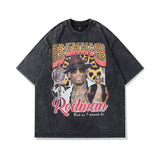 Men T-Shirt Rodman Print Distressed
