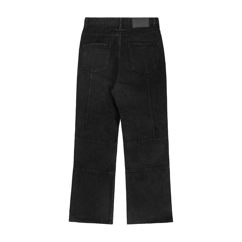 Men Jeans Personalized Design Stitching Zipper Pocket Loose