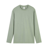 Pure Cotton Round Neck Long-sleeved T-shirt
