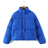 Women Cotton Coat Stand Collar Loose Cotton Jacket