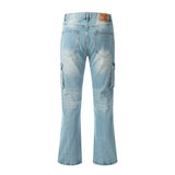 Men Jeans Multi-Pocket Cargo Pants Hip Hop Loose