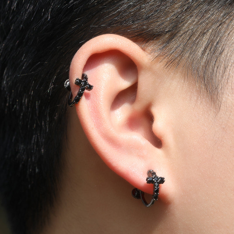 Earrings Zircon Cross Earrings