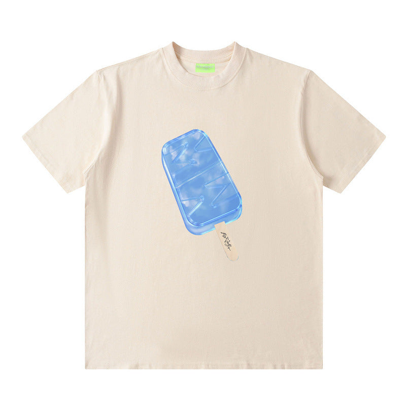 Men T-Shirt Heavy Biscuit Printing