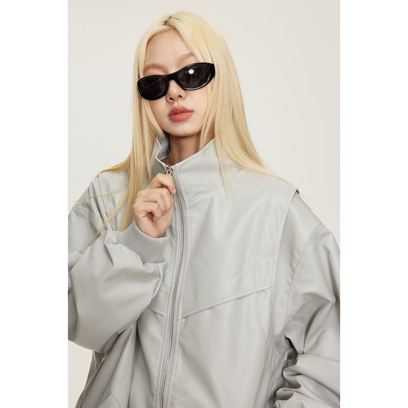 Unisex Pu Jacket Loose Slimming Locomotive Style PU Leather
