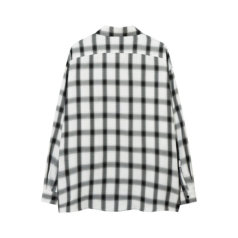 Long Sleeved Shirt Retro Plaid Long Sleeve Shirt