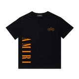 Amiri T Shirt Five-Star Letter Print Casual Hip Hop round Neck Short Sleeve T-shirt