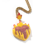 Jewelry Drip Oil Love Sweater Necklace Drip Oil Luminous Ice and Fire Spectrum St. Valentine's