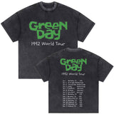 Washed Vintage Punk Band Green Day Dookie Graphic T-shirts