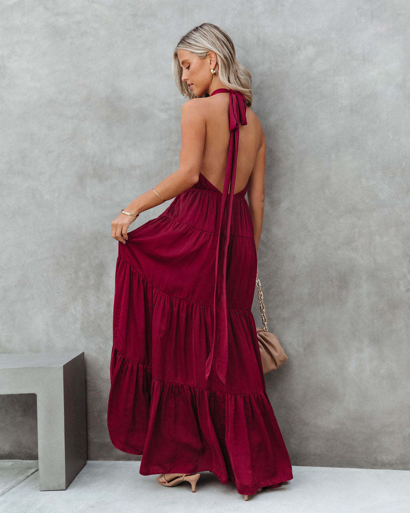 Women Dress Summer Temperament Gathers Stitching Dress