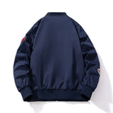 Men Vintage Jackets Vintage Towel Fleece Embroidered Jacket Baseball Suit Flight Suit