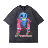 Men T-Shirt Creative Printing Distressed