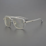 CHH Chrome Hearts Glasses Double Beam Big Face Titanium Frame Myopia Glasses Frame