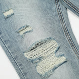Men Jeans Knife Ripped Retro Loose Casual