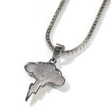 Jewelry Hip Hop Lightning Pendant Copper Inlaid Zircon Necklace Lightning Spectrum